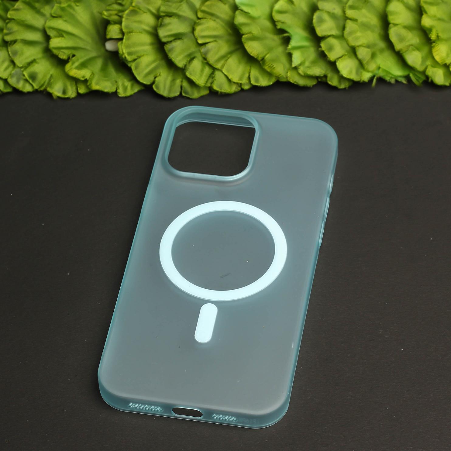 Blue Paper Matte Magsafe Case for Apple Iphone 15 Pro