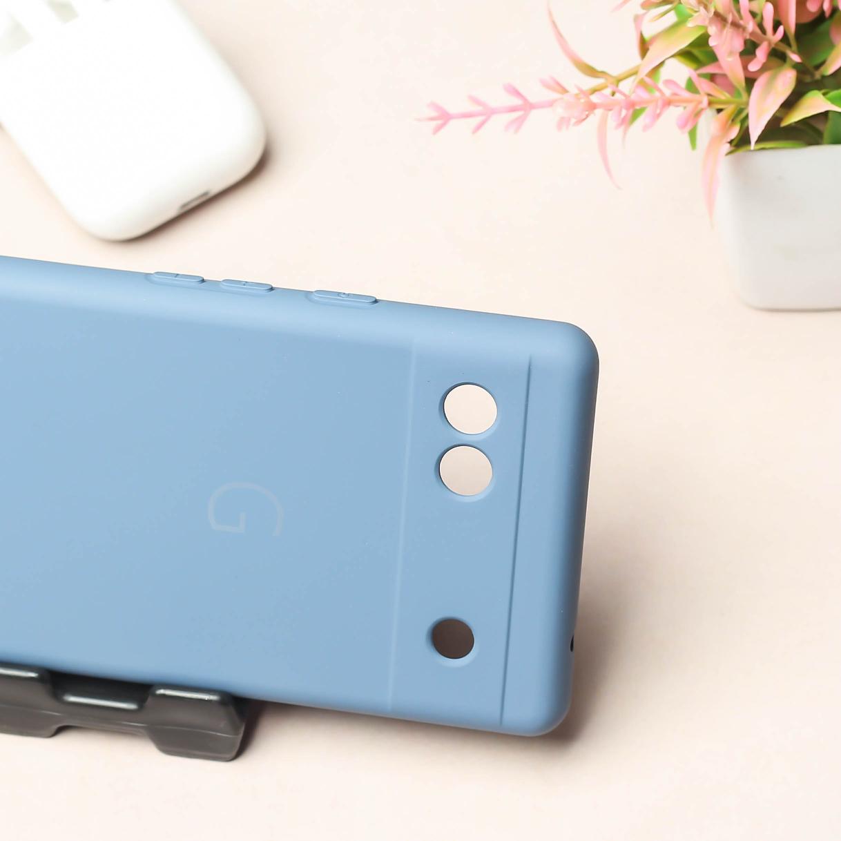 Light Blue Camera Original Silicone case for Google Pixel 6A