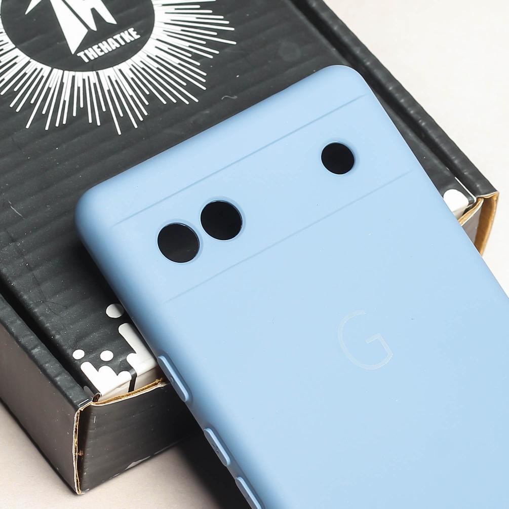 Light Blue Camera Original Silicone case for Google Pixel 6A