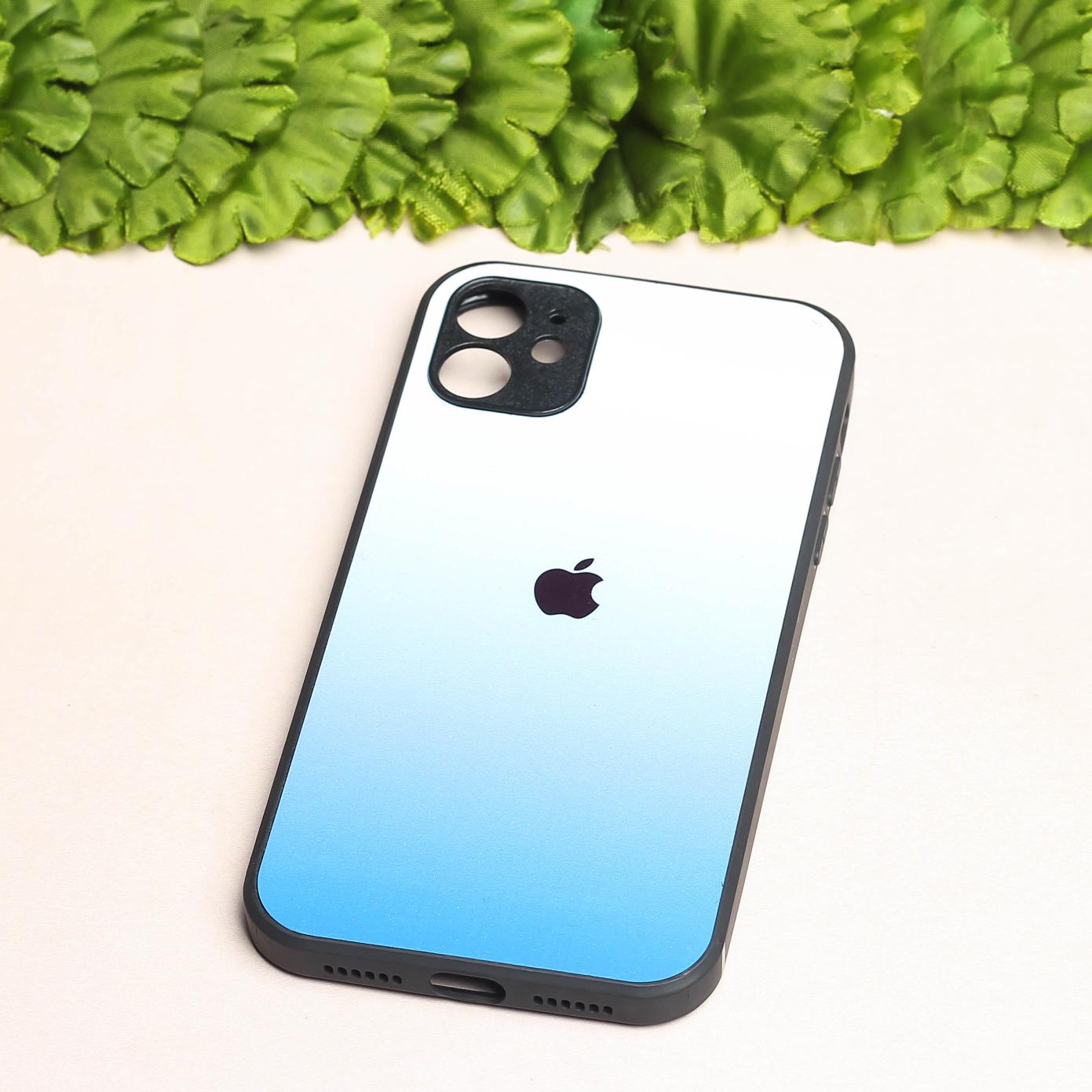 Blue Gradient metal back case for Apple Iphone 12