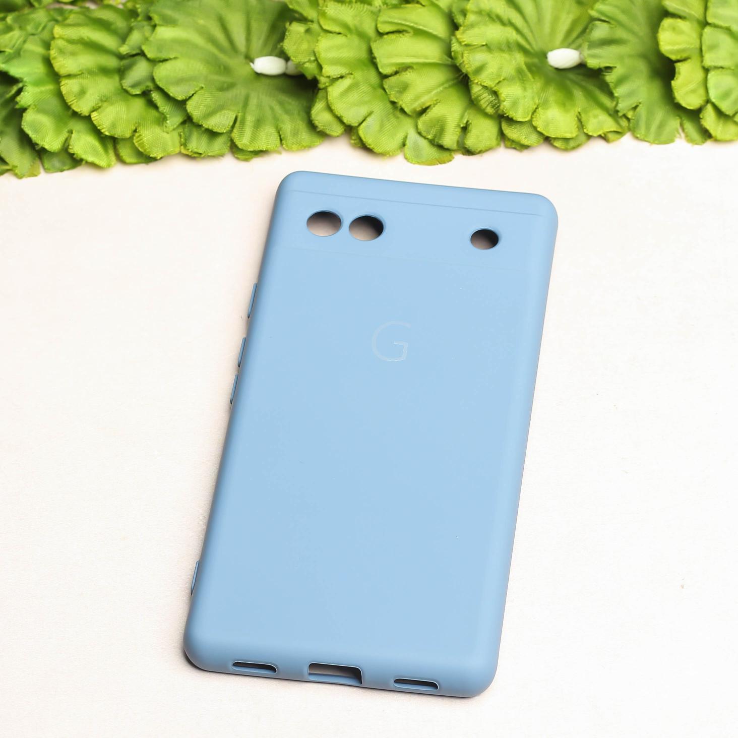 Light Blue Camera Original Silicone case for Google Pixel 6A