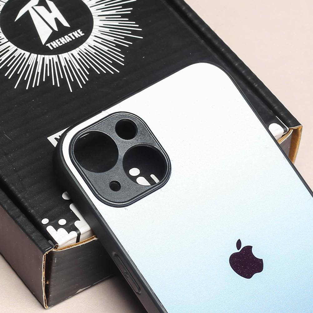 Blue Gradient metal back case for Apple Iphone 15 Plus