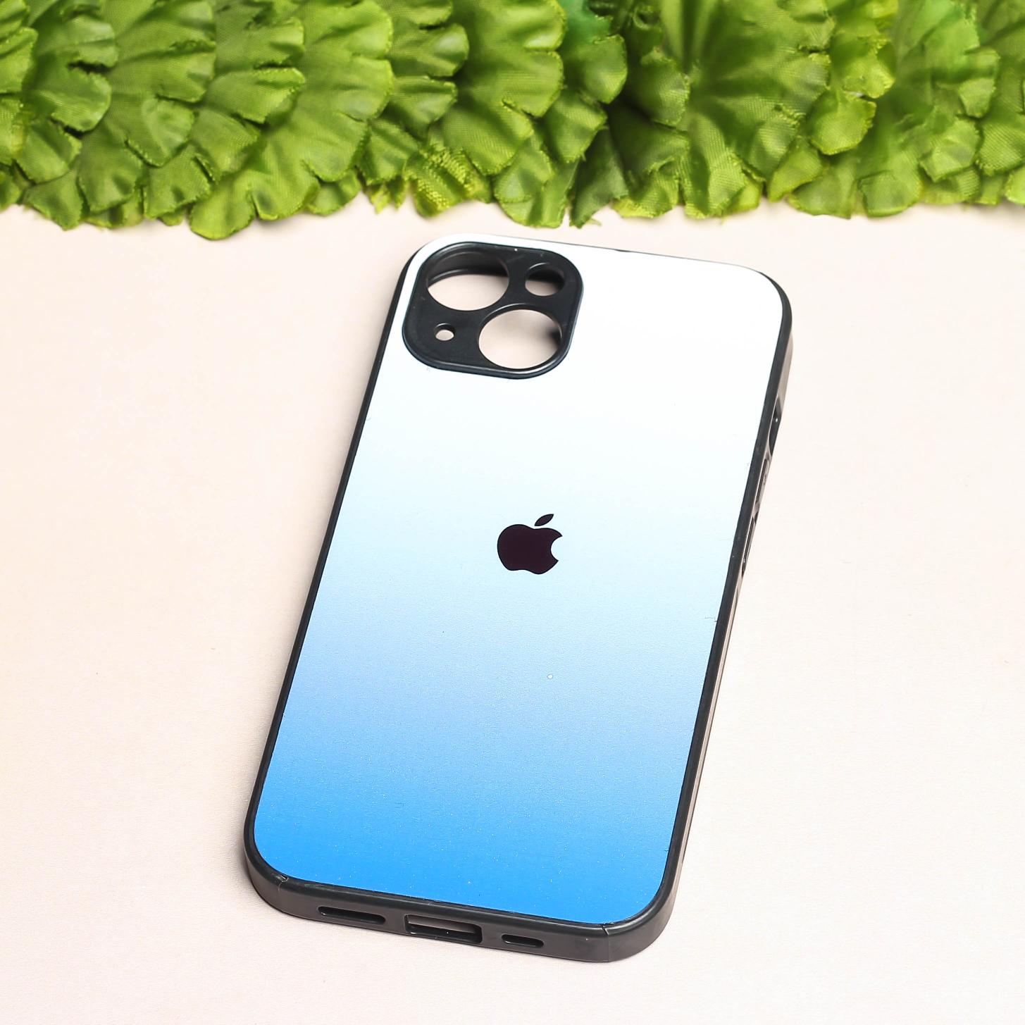 Blue Gradient metal back case for Apple Iphone 15 Plus