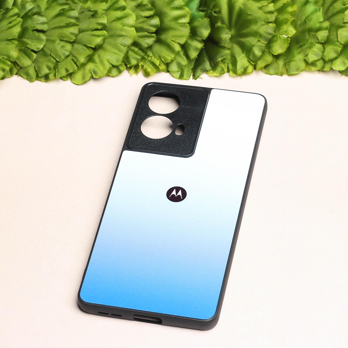 Blue Gradient metal back case for Moto Edge 50 Fusion