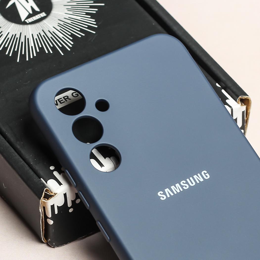 Dark Blue Original Camera Safe Silicone case for Samsung S23 FE