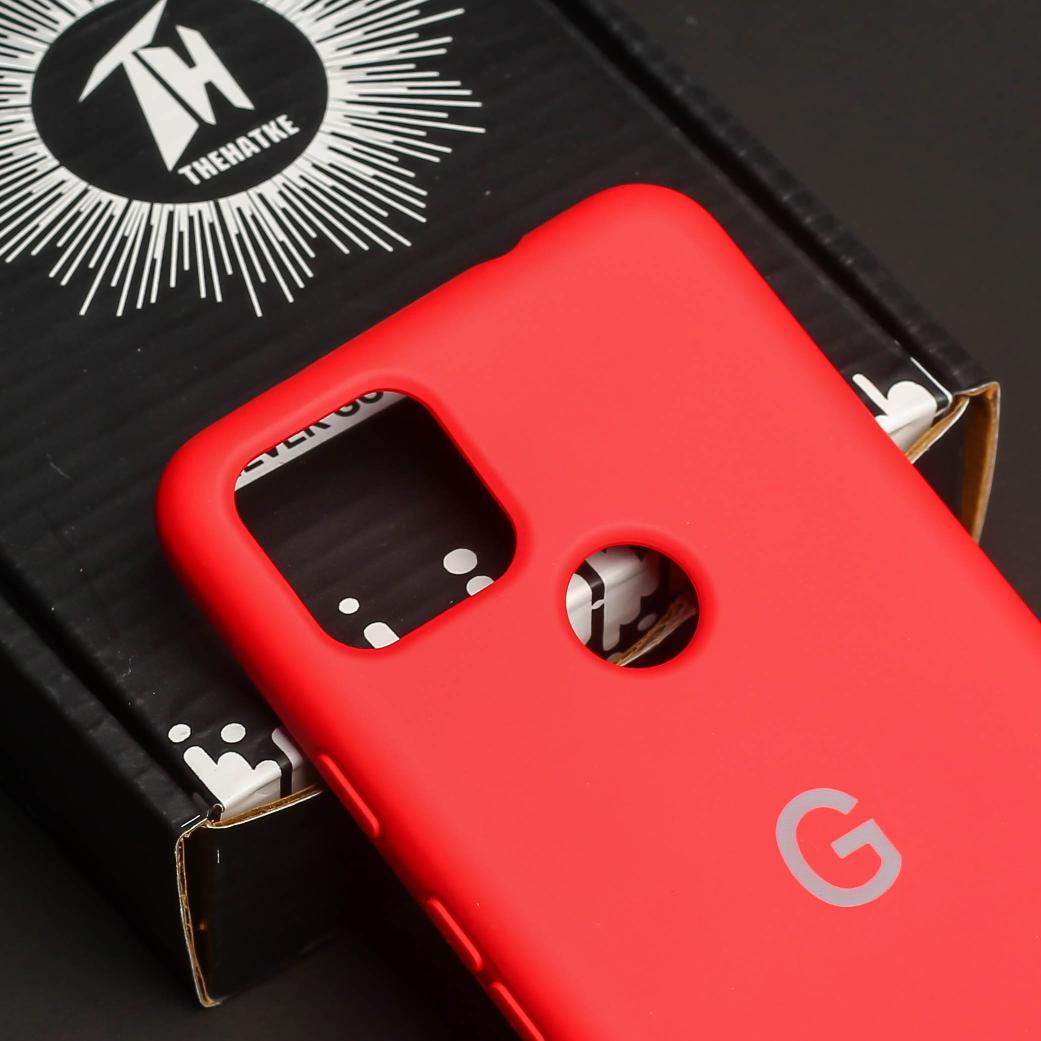 Red Original Silicone case for Google Pixel 5A