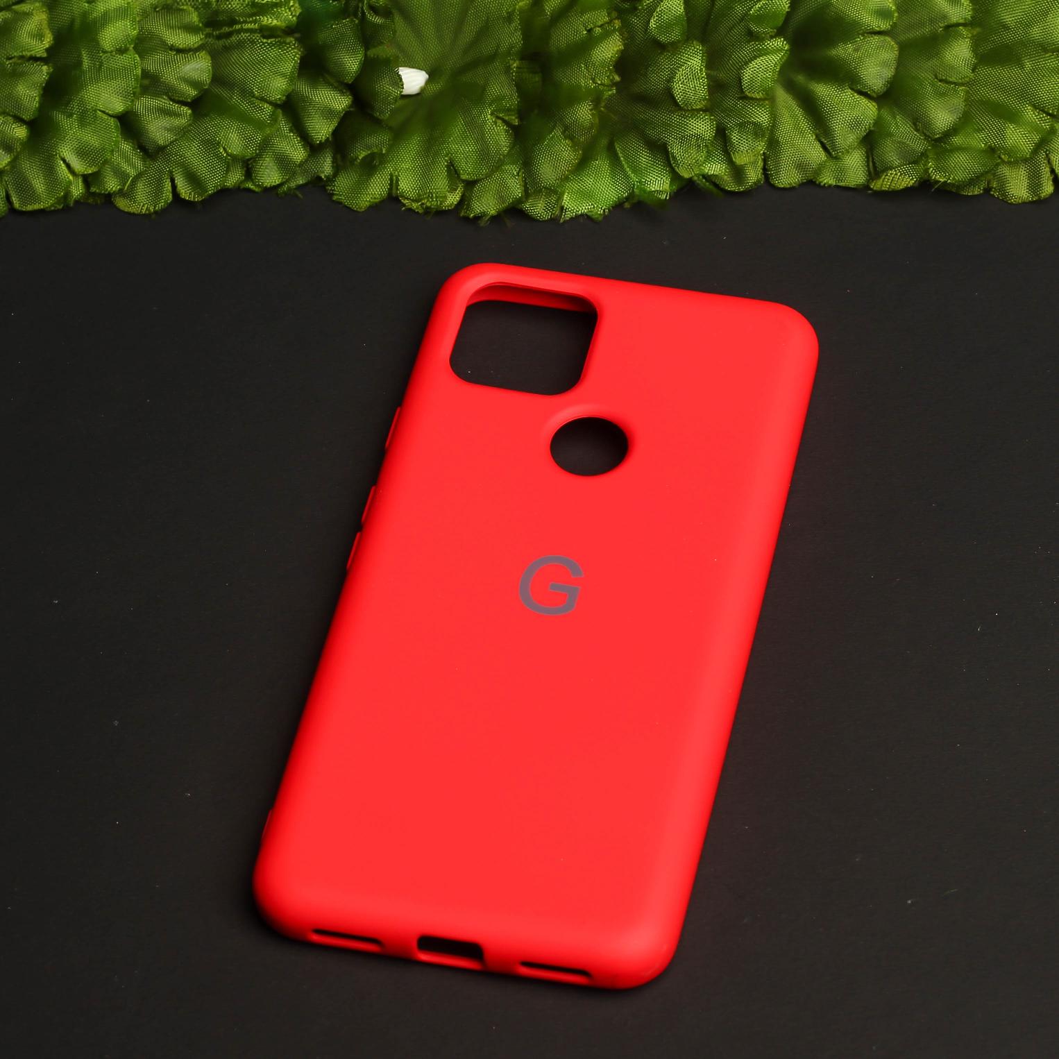 Red Original Silicone case for Google Pixel 5A