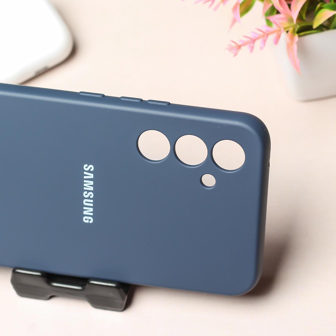 Dark Blue Original Camera Safe Silicone case for Samsung A14
