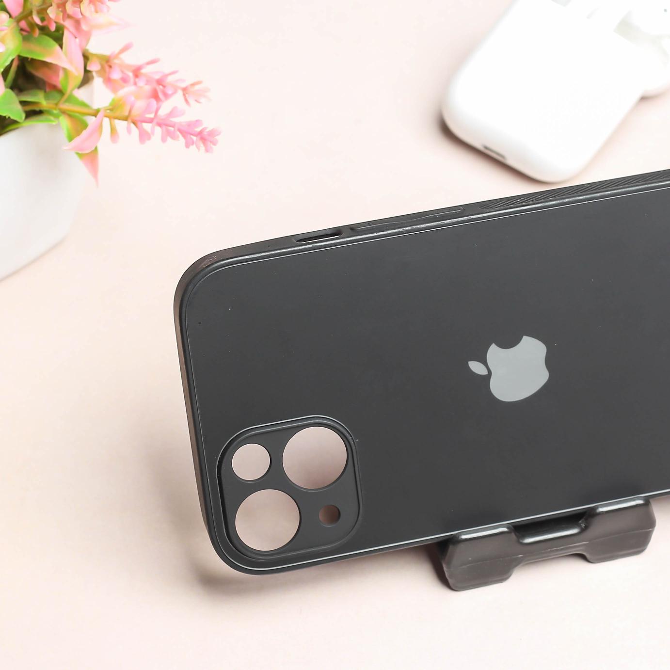 Black Matte Fiber Silicone case for Apple iphone 13 Mini