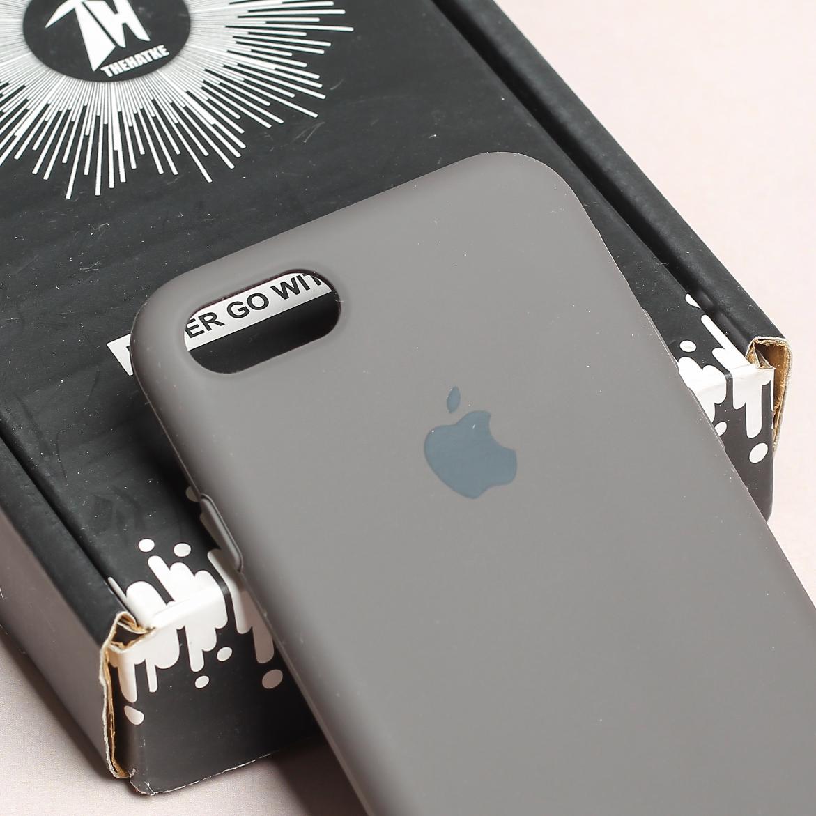 Grey Original Silicone case for Apple Iphone 8