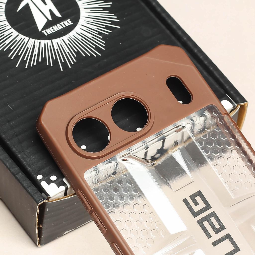 Brown UAG Transparent Case for Oneplus Nord 4