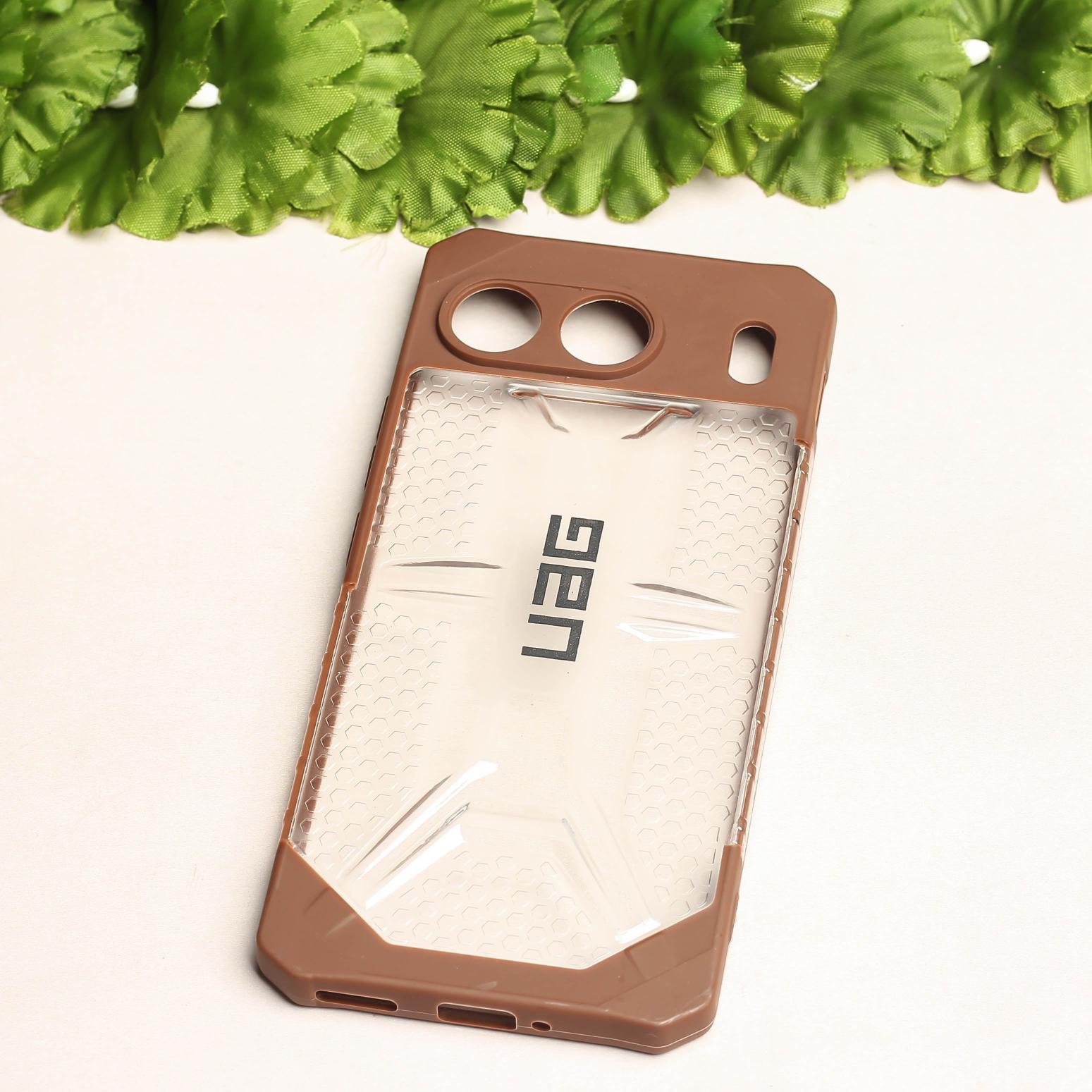 Brown UAG Transparent Case for Oneplus Nord 4