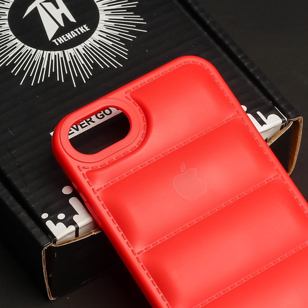 Red Puffon silicone case for Apple iPhone 7