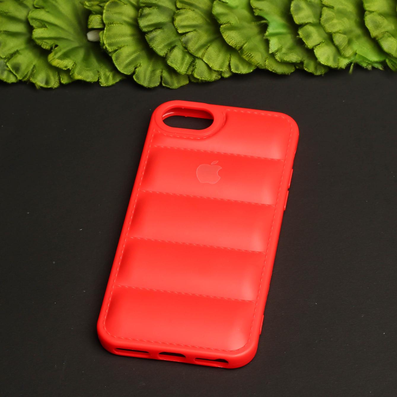 Red Puffon silicone case for Apple iPhone SE 2
