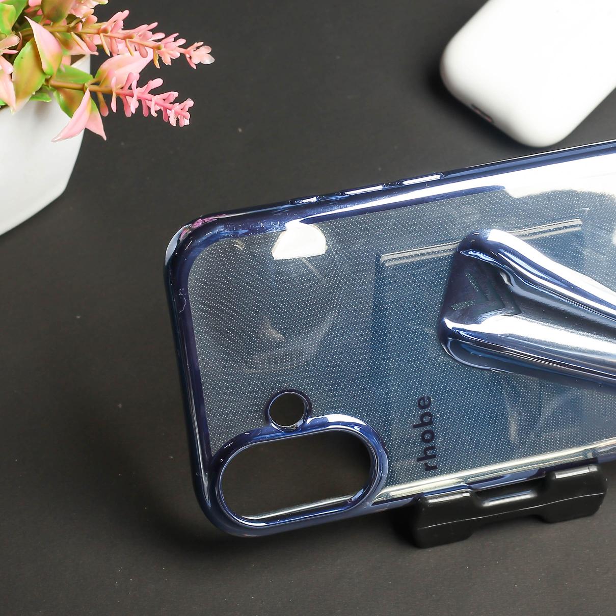 Rhobe Blue Silicone Case for Apple Iphone 16 Plus