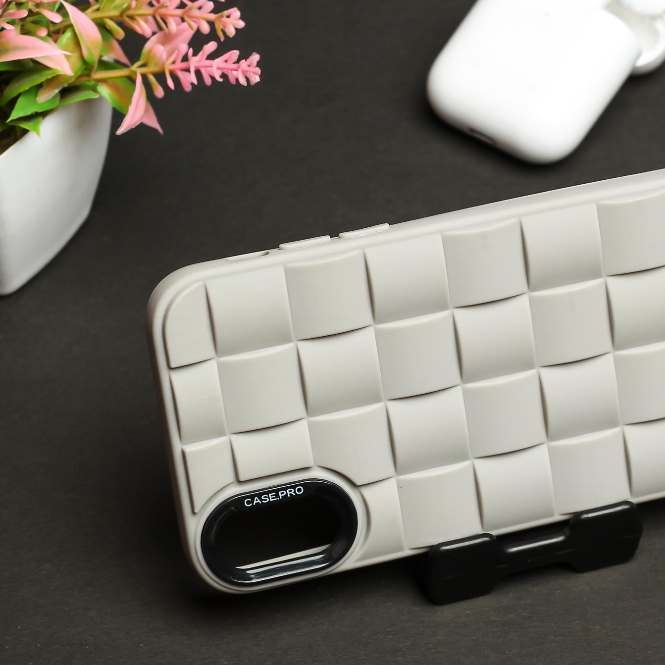 Grey Grid silicone case for Apple iPhone X/XS