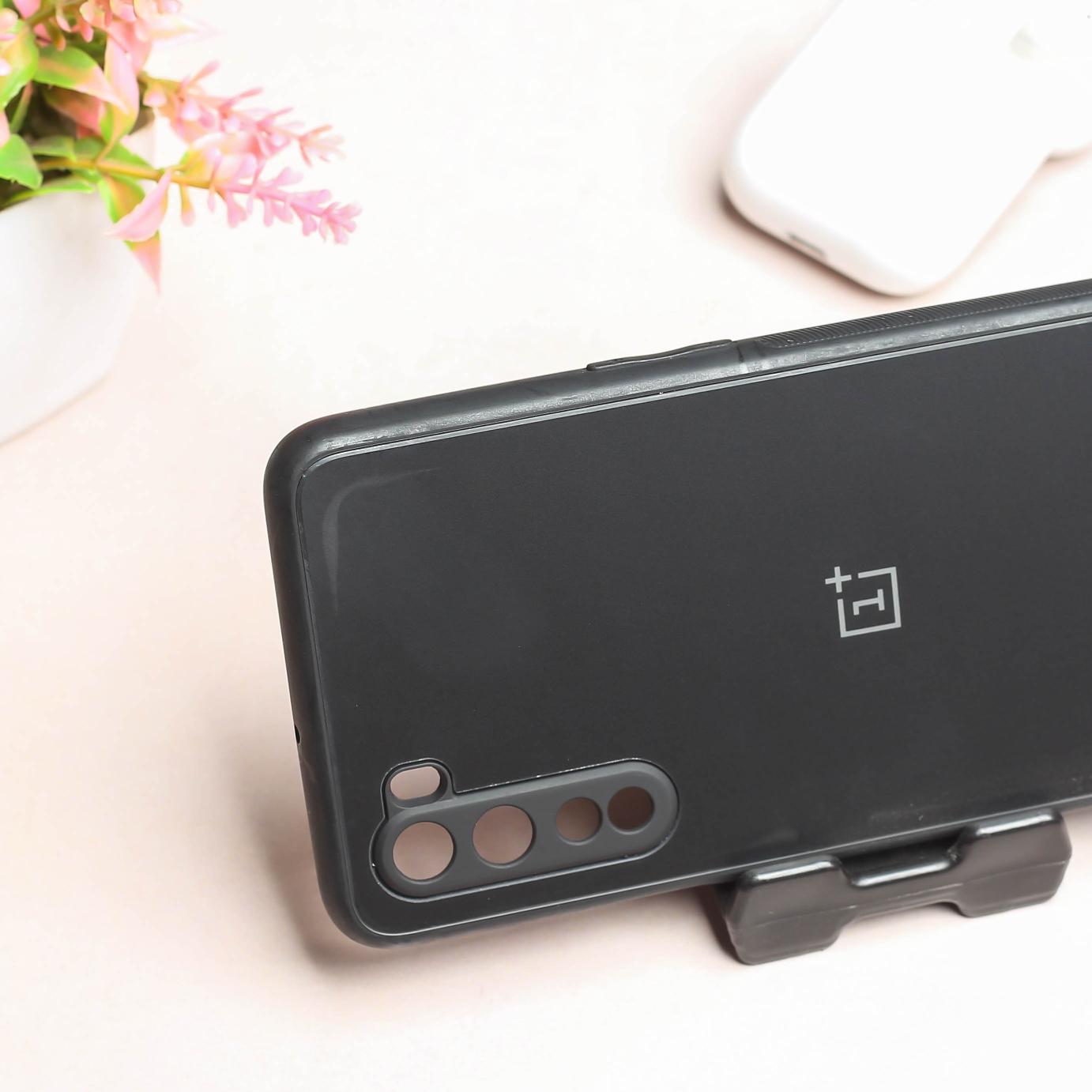 Black Matte Fiber Silicone case for Oneplus Nord