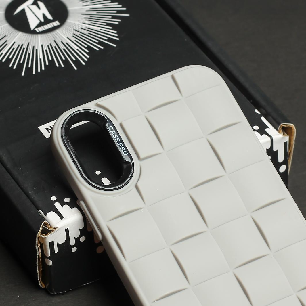 Grey Grid silicone case for Apple iPhone X/XS