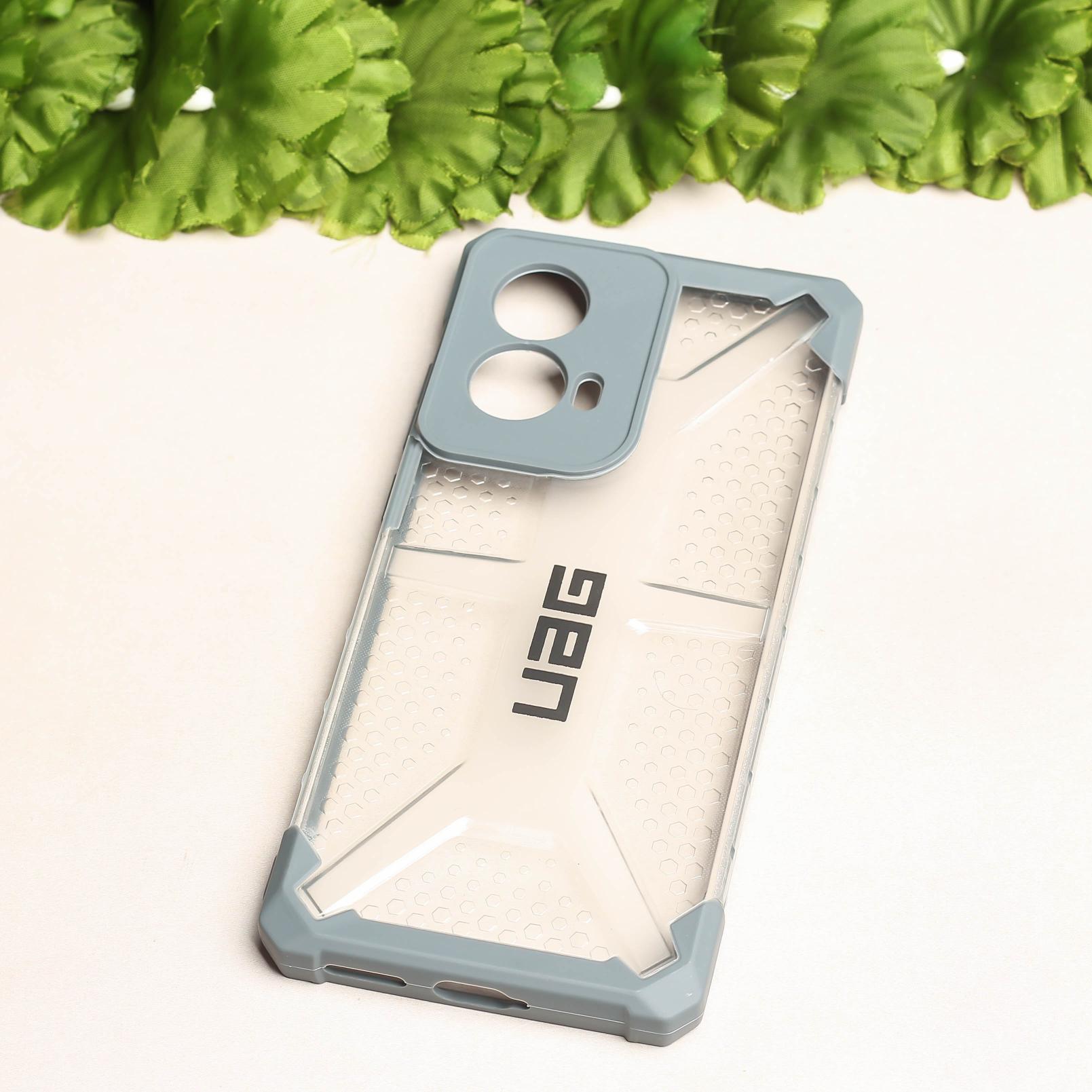 Grey UAG Transparent Case for Motorola G85