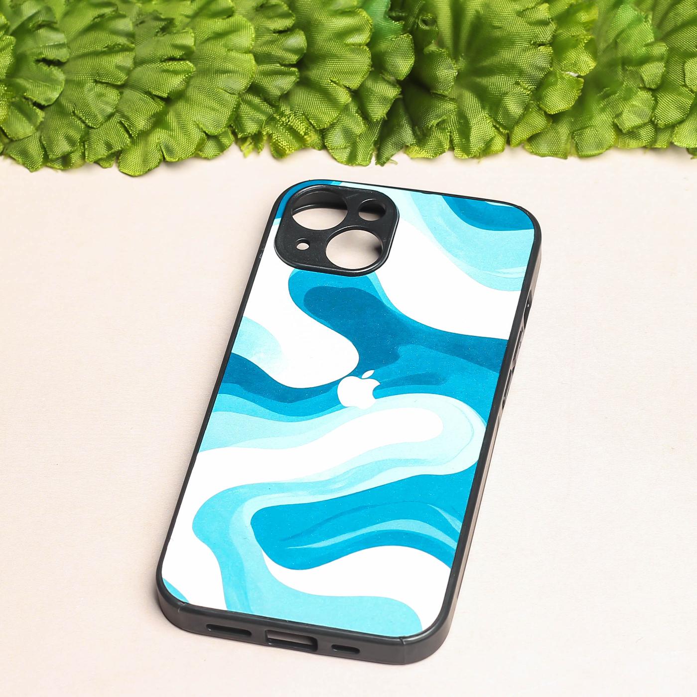 Oceanic Flow metal back case for Apple Iphone 14 Plus