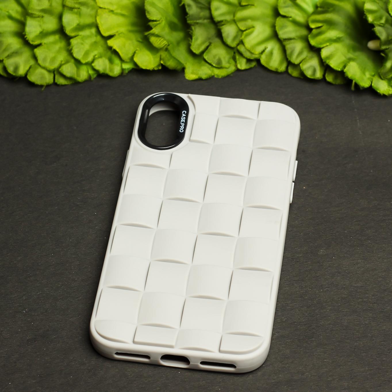 Grey Grid silicone case for Apple iPhone X/XS