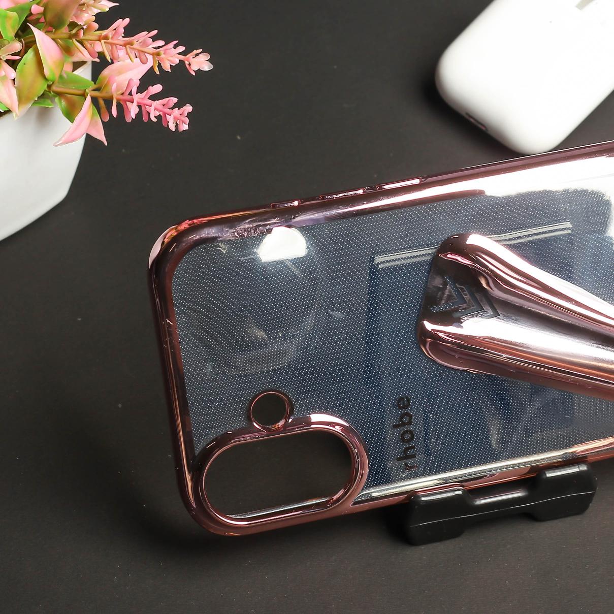 Rhobe Pink Silicone Case for Apple Iphone 16 Plus