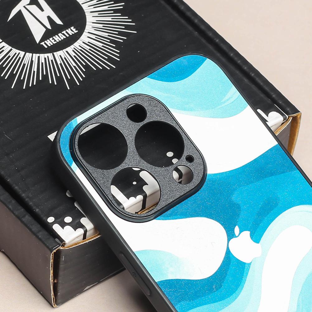 Oceanic Flow metal back case for Apple Iphone 15 Pro Max