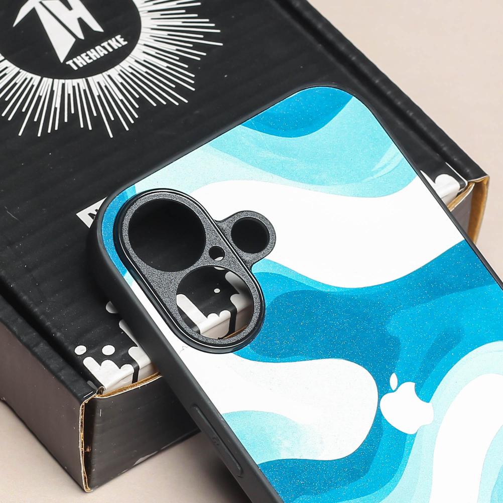 Oceanic Flow metal back case for Apple Iphone 16