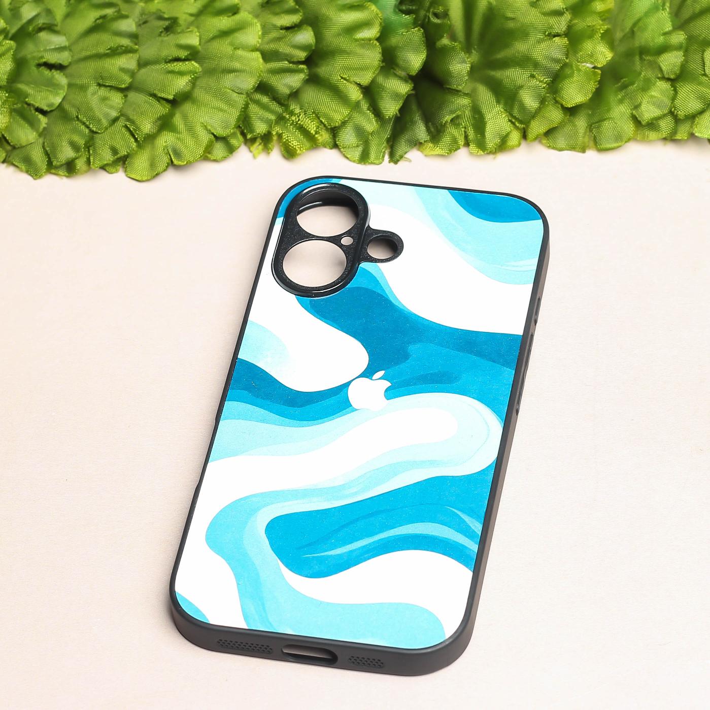 Oceanic Flow metal back case for Apple Iphone 16
