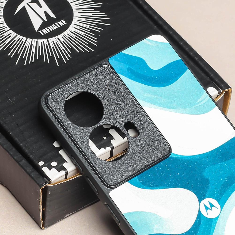 Oceanic Flow metal back case for Moto G85