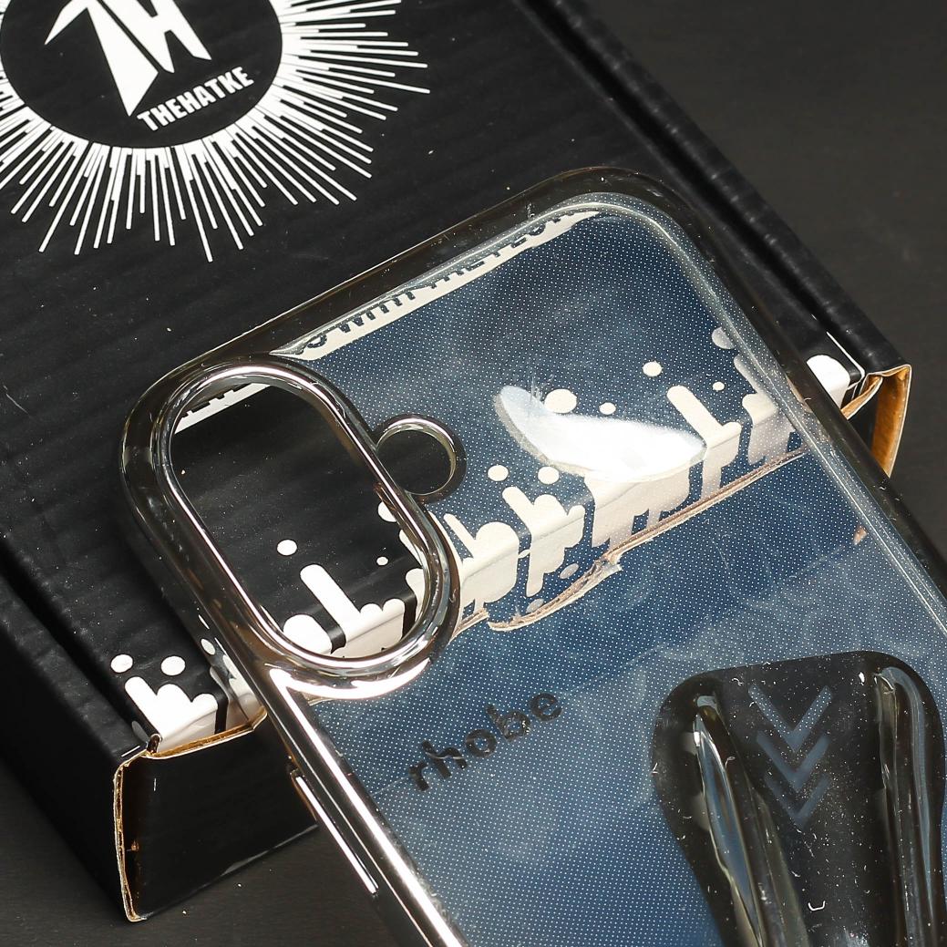 Rhobe Silver Silicone Case for Apple Iphone 16 Plus