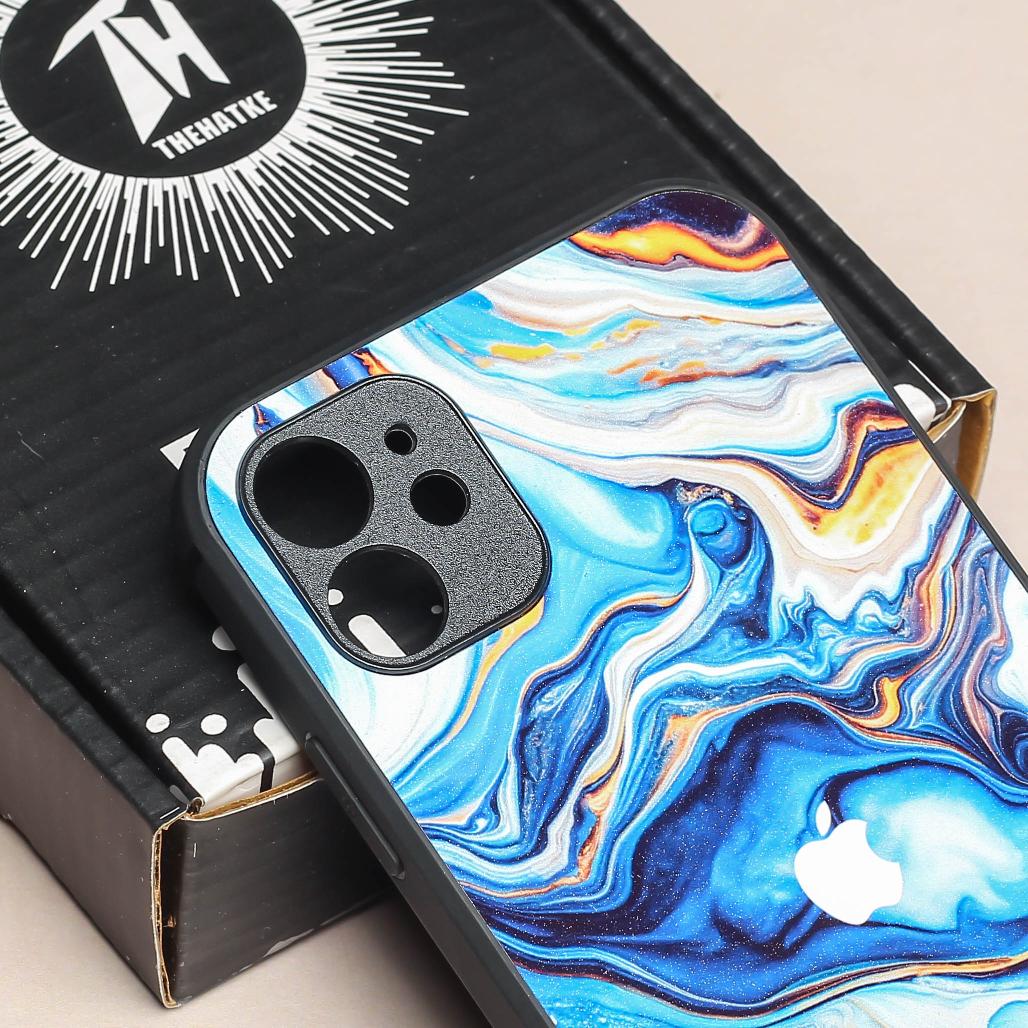 Blue Opulent metal back case for Apple Iphone 11