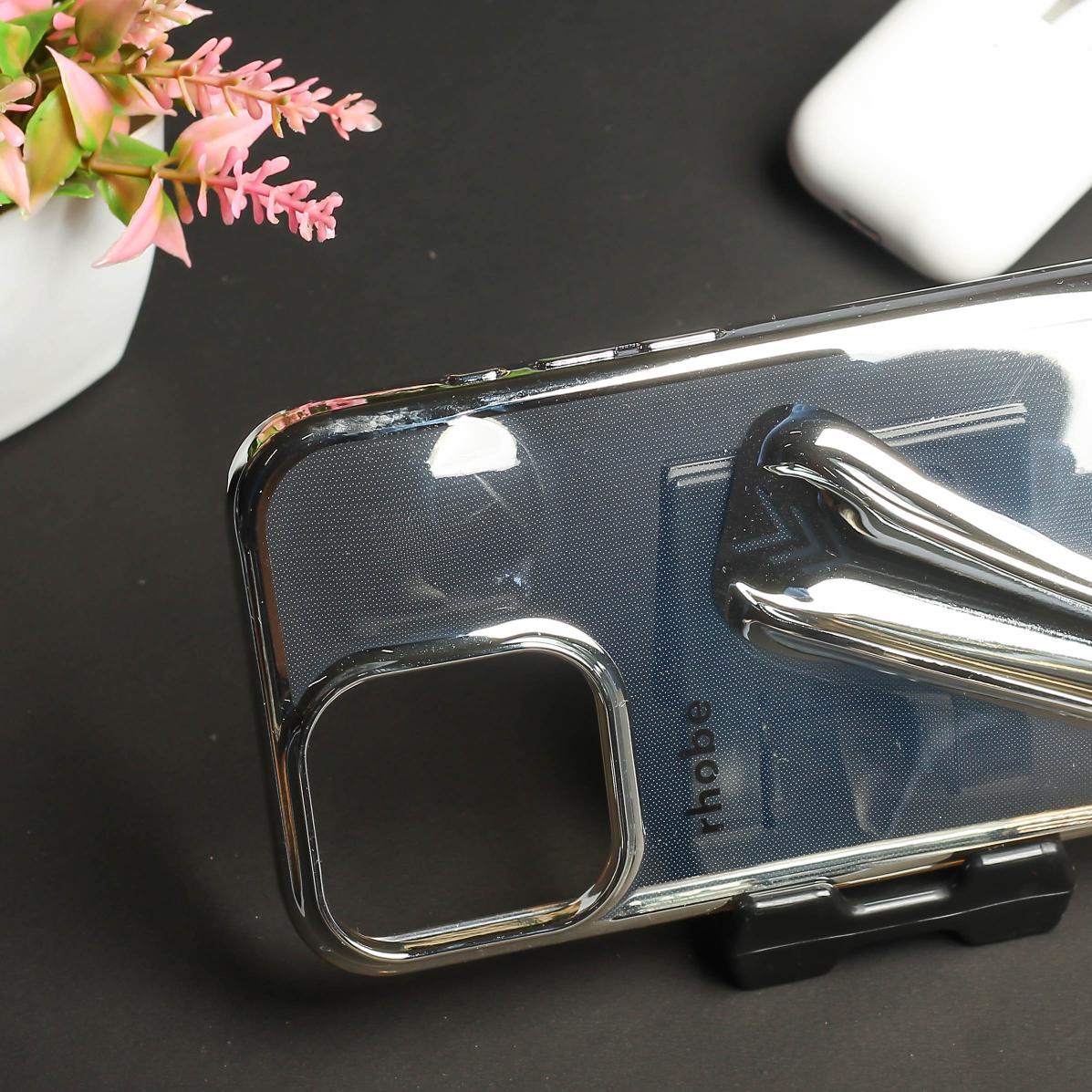 Rhobe Silver Silicone Case for Apple Iphone 16 Pro Max