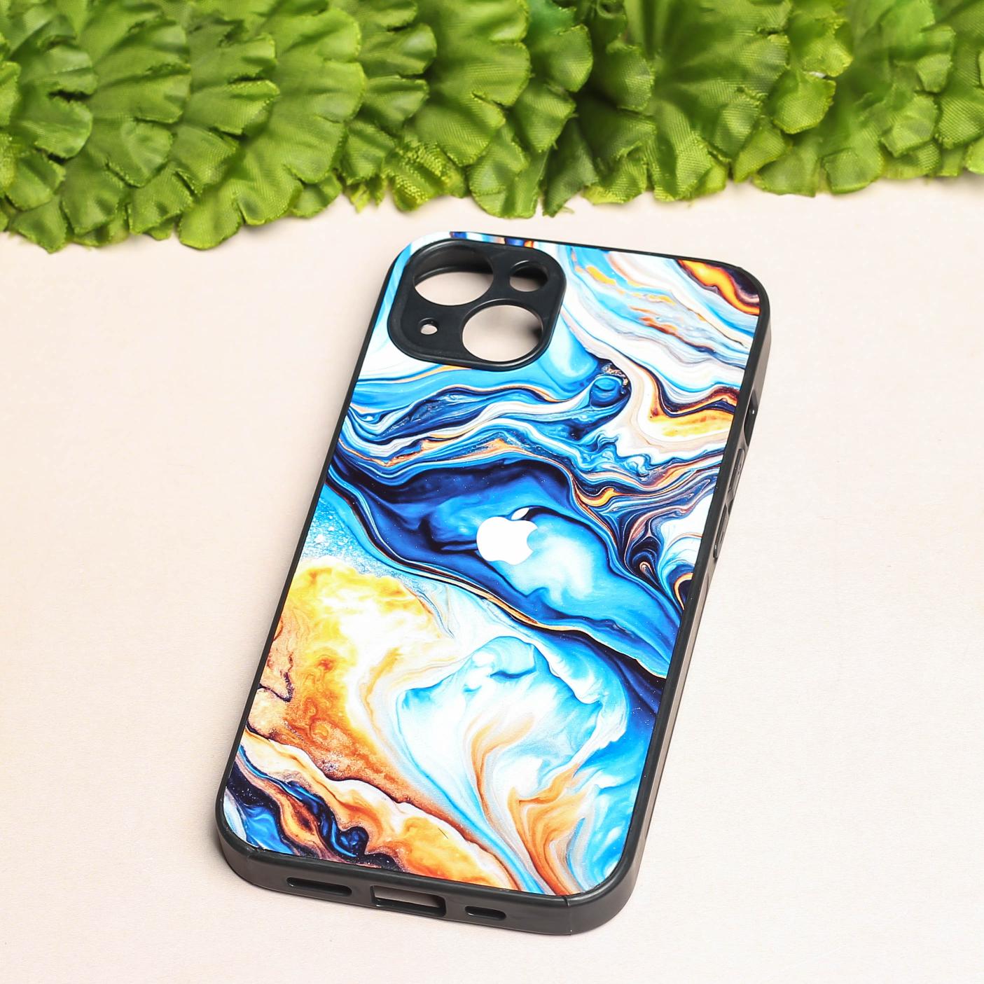 Blue Opulent metal back case for Apple Iphone 14 Plus