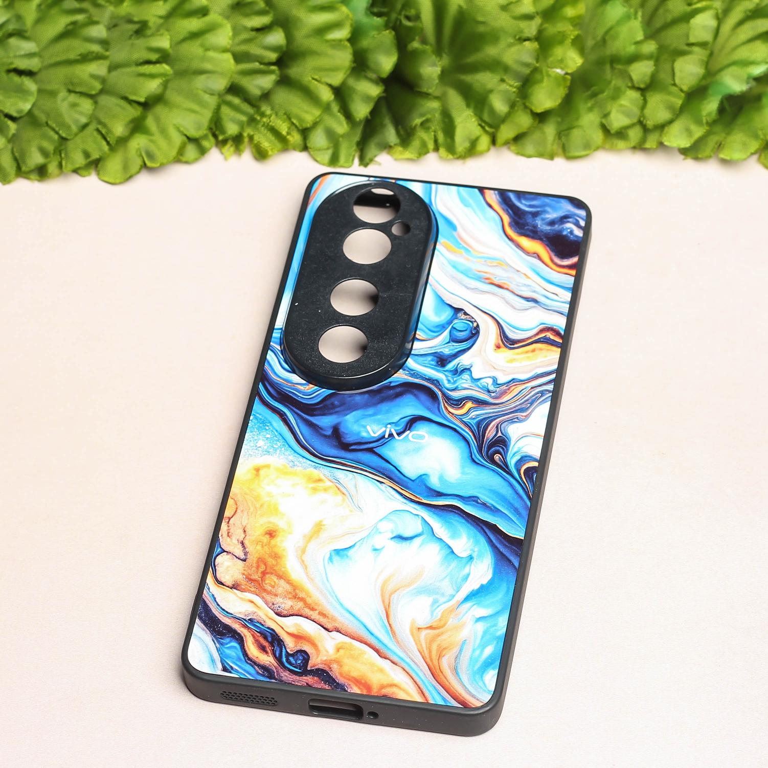 Blue Opulent metal back case for Vivo V40