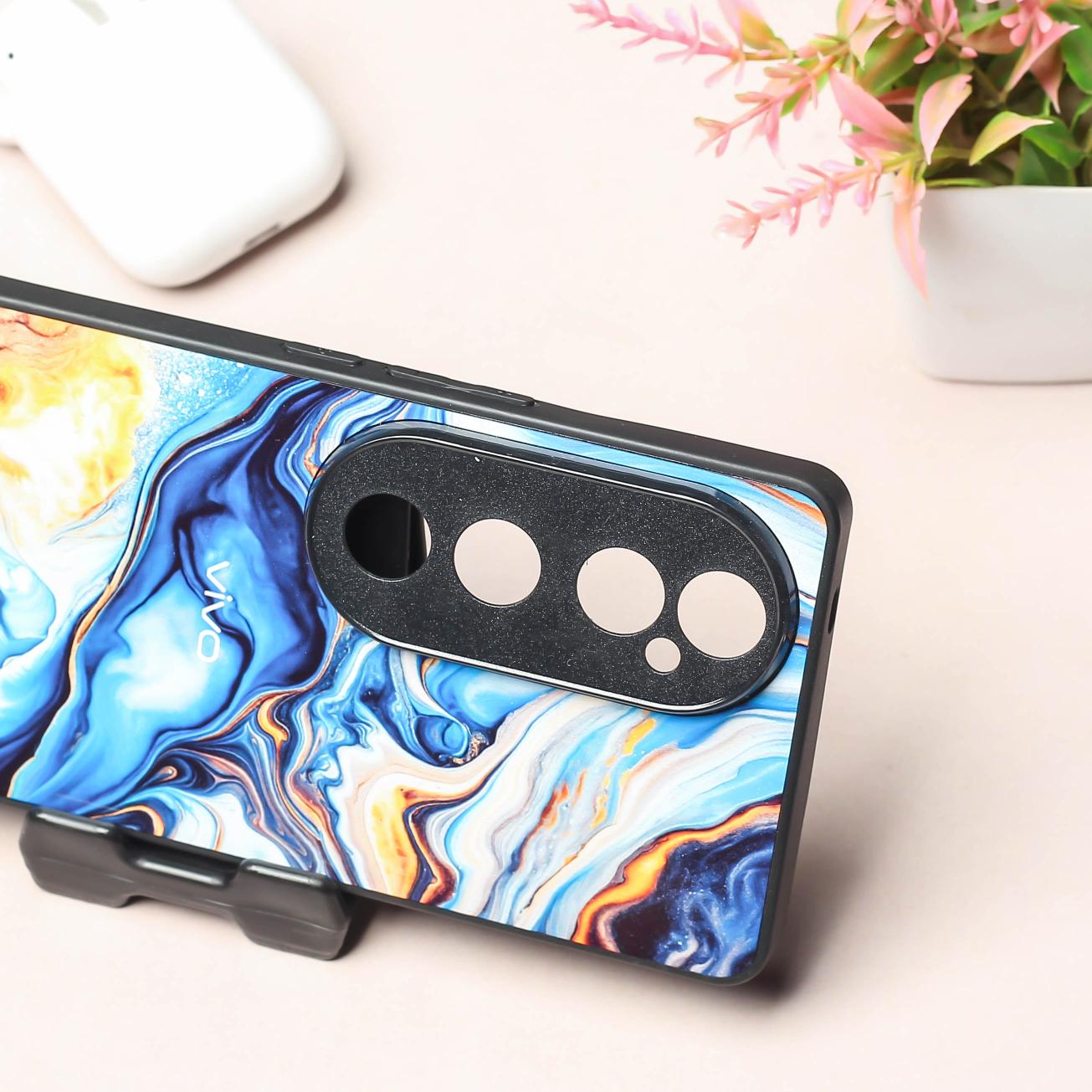 Blue Opulent metal back case for Vivo V40