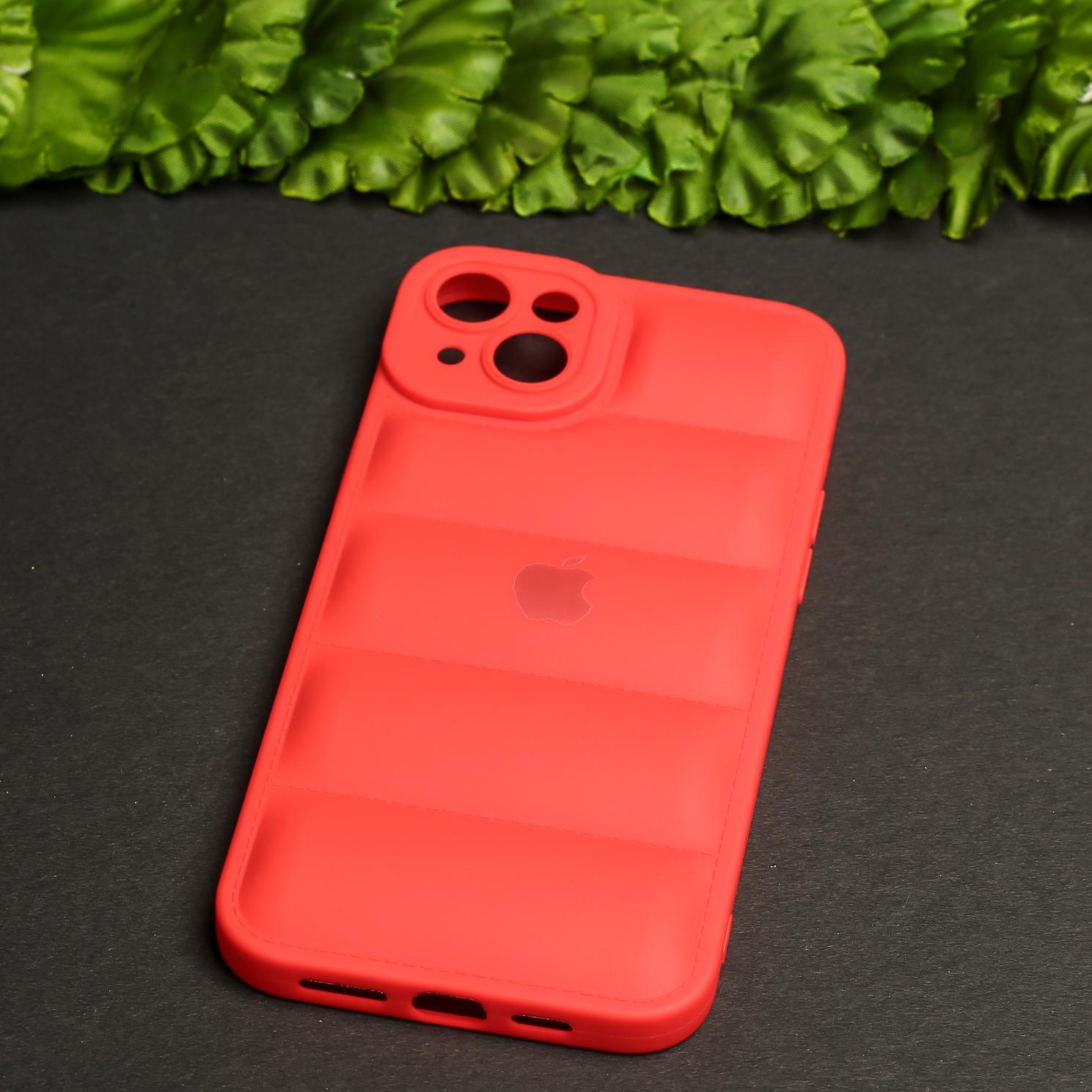 Red Puffon silicone case for Apple iPhone 13