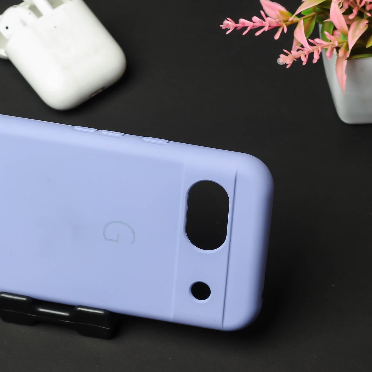 Purple Camera Original Silicone case for Google Pixel 8a