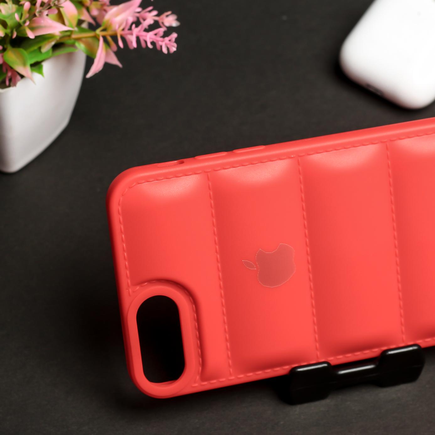 Red Puffon silicone case for Apple iPhone 8 Plus