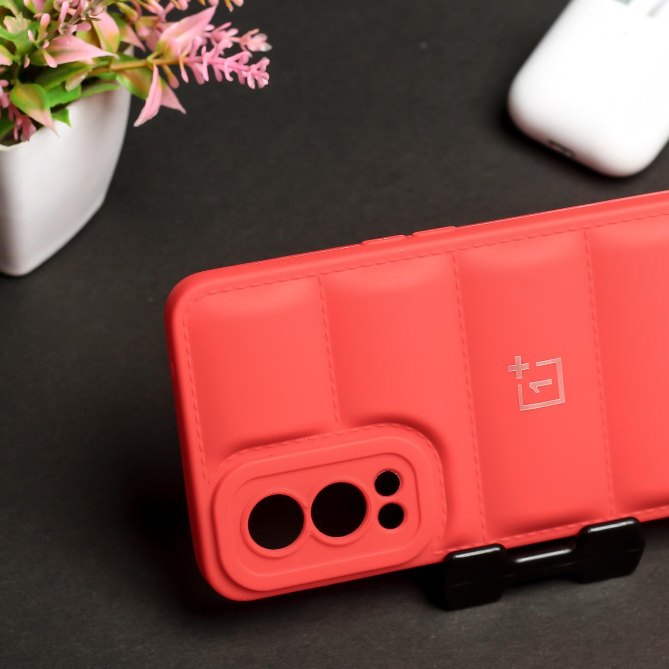Red Puffon silicone case for Oneplus Nord 2