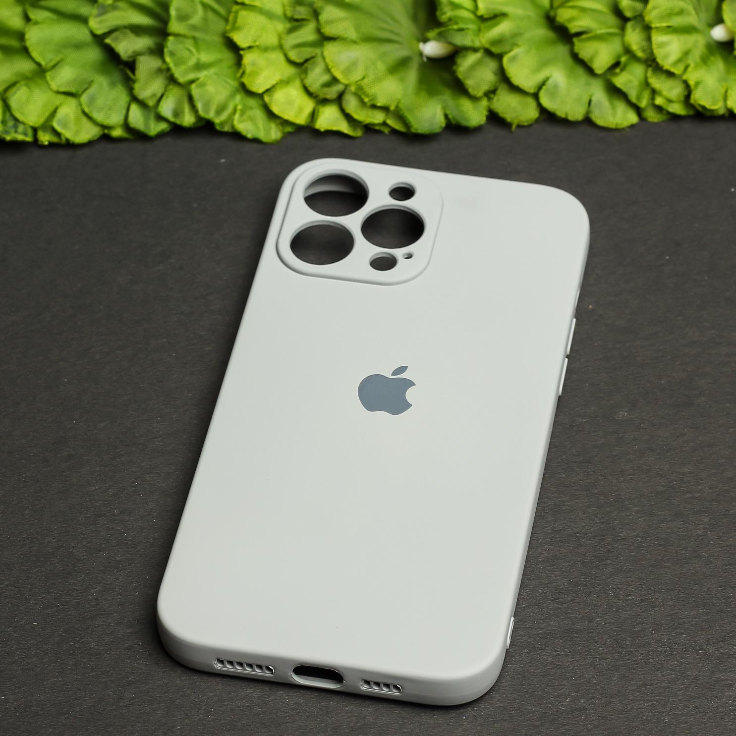 Light Brown Original Camera Safe Silicone case for Apple iphone 13 Pro