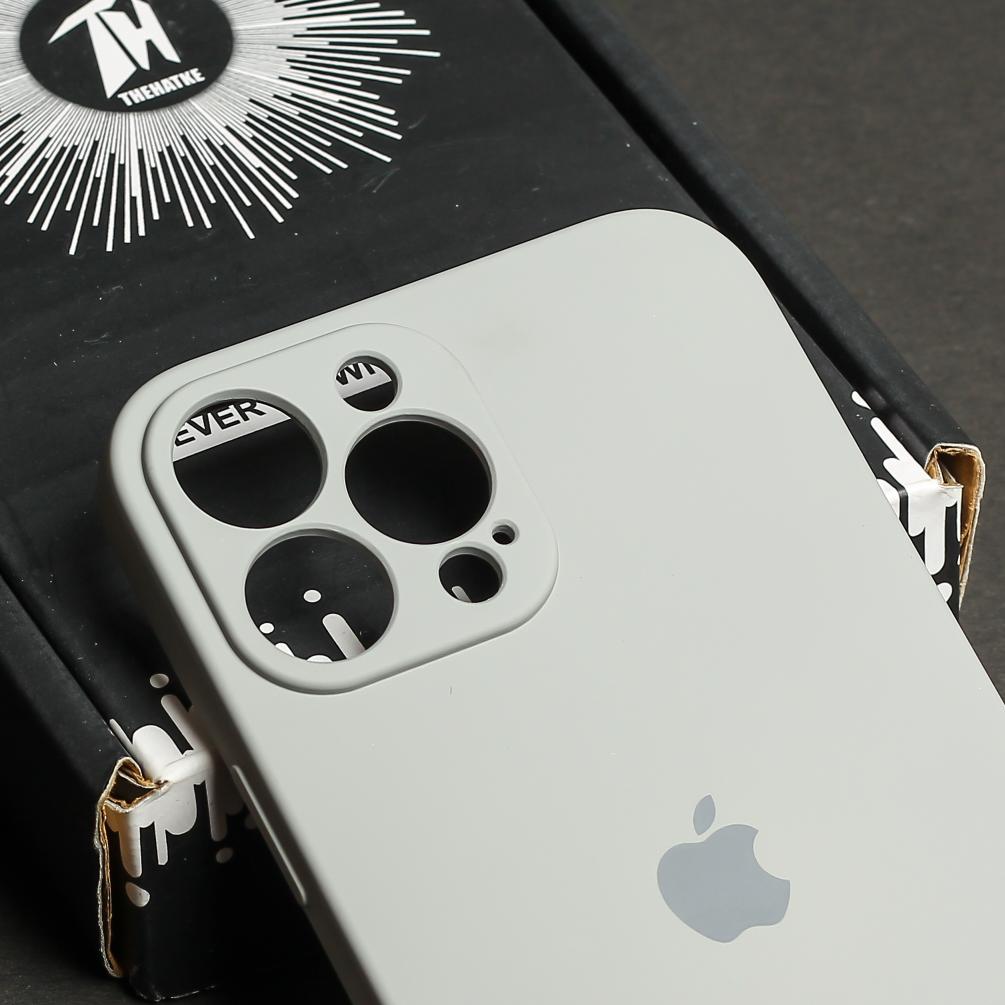 Light Brown Original Camera Safe Silicone case for Apple iphone 13 Pro