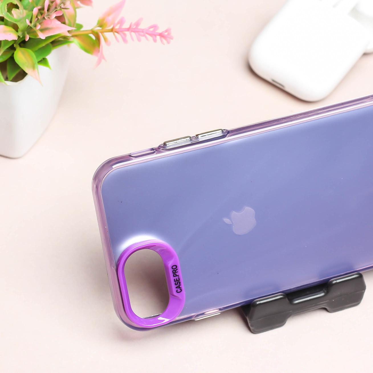Purple Rgiem Slim Slicone Non-Yellowing Protective Case for Apple Iphone 7