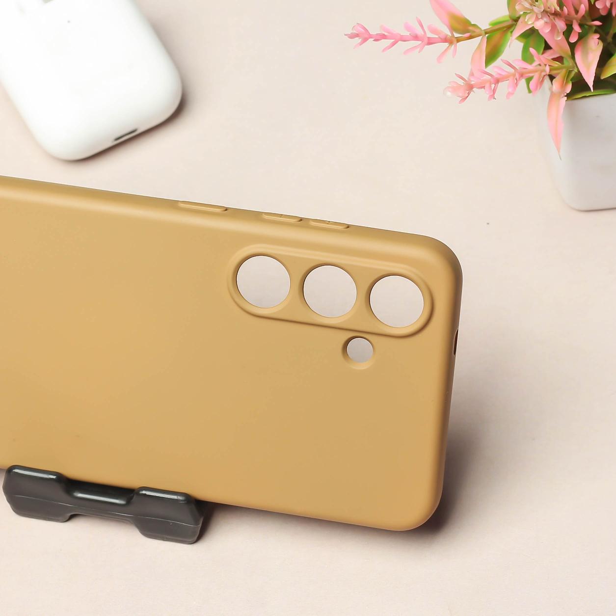 Brown Camera Original Silicone case for Samsung S25