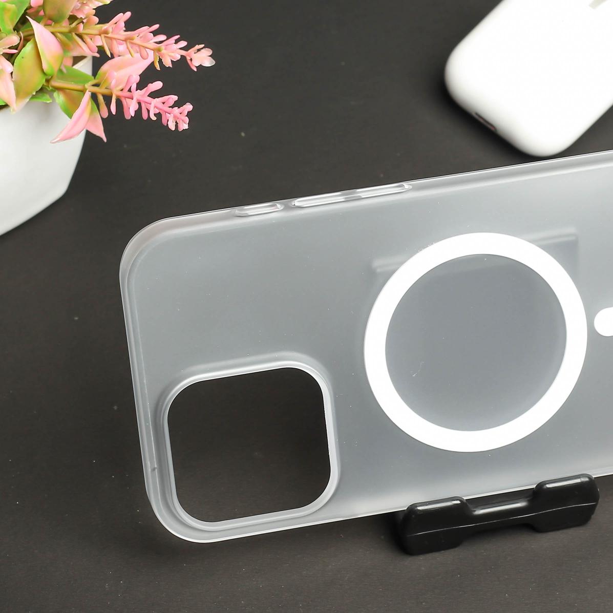 White Paper Matte Magsafe Case for Apple Iphone 11