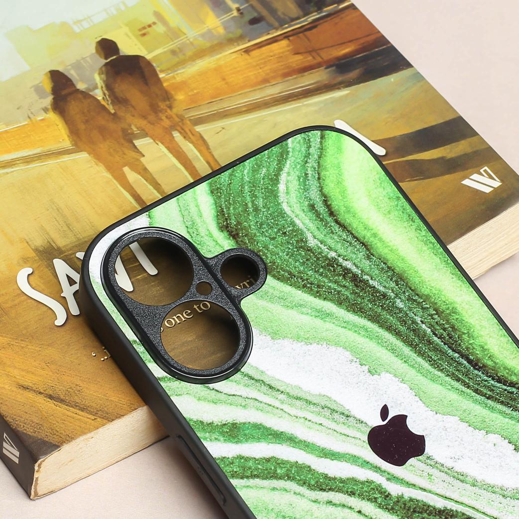 Greenstone Essence metal back case for Apple Iphone 16