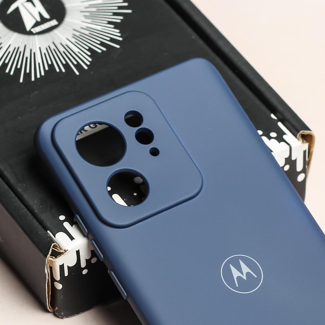 Dark Blue Camera Original Silicone case for Motorola Edge 40