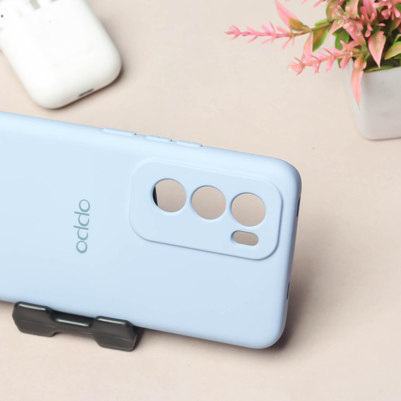 Cloud Blue Camera Original Silicone case for Oppo Reno 12