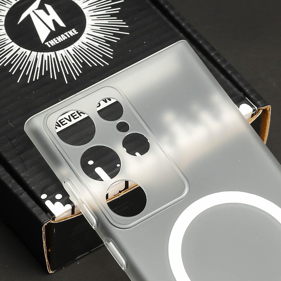 White Paper Matte Magsafe Case for Samsung S25 Ultra