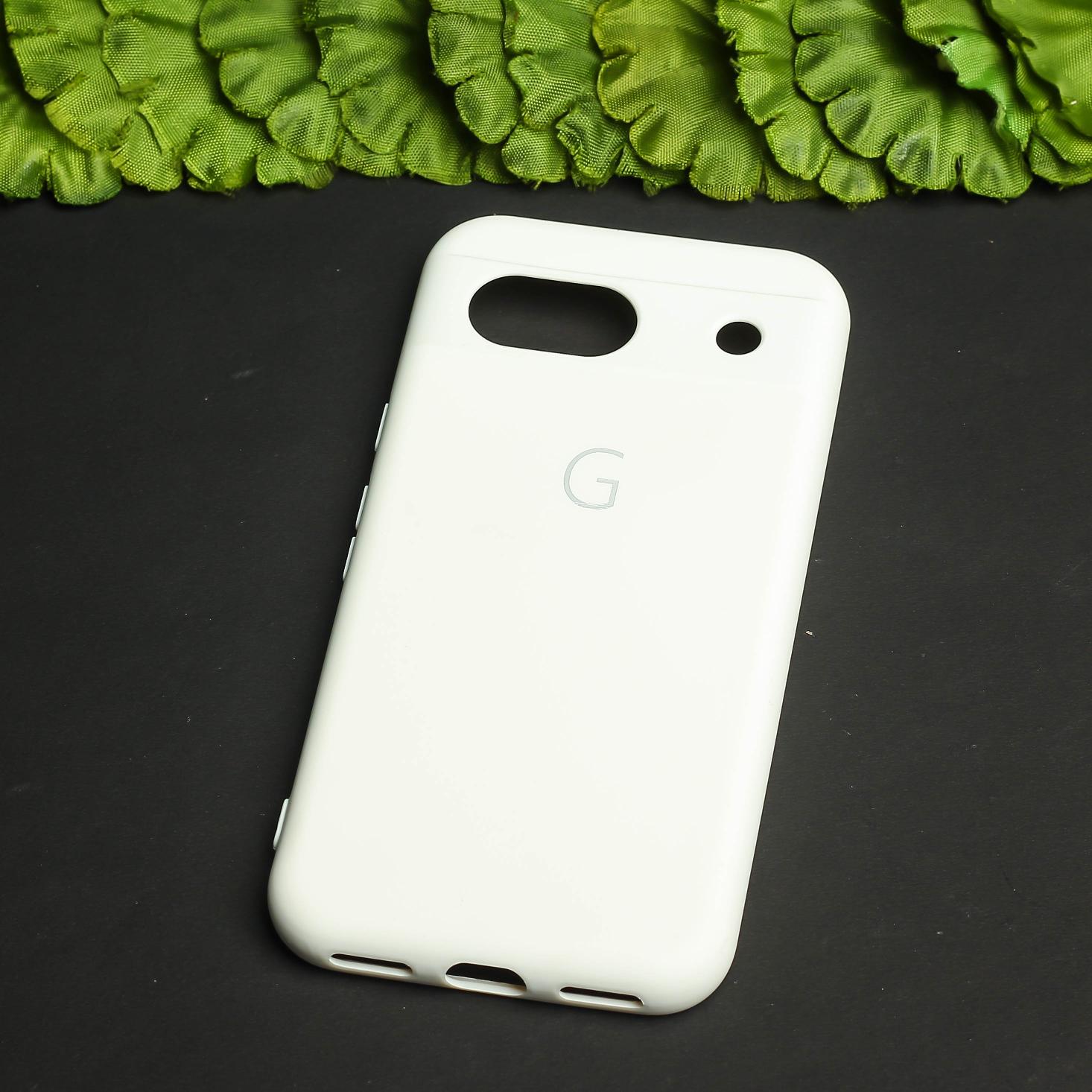 White Camera Original Silicone case for Google Pixel 8a